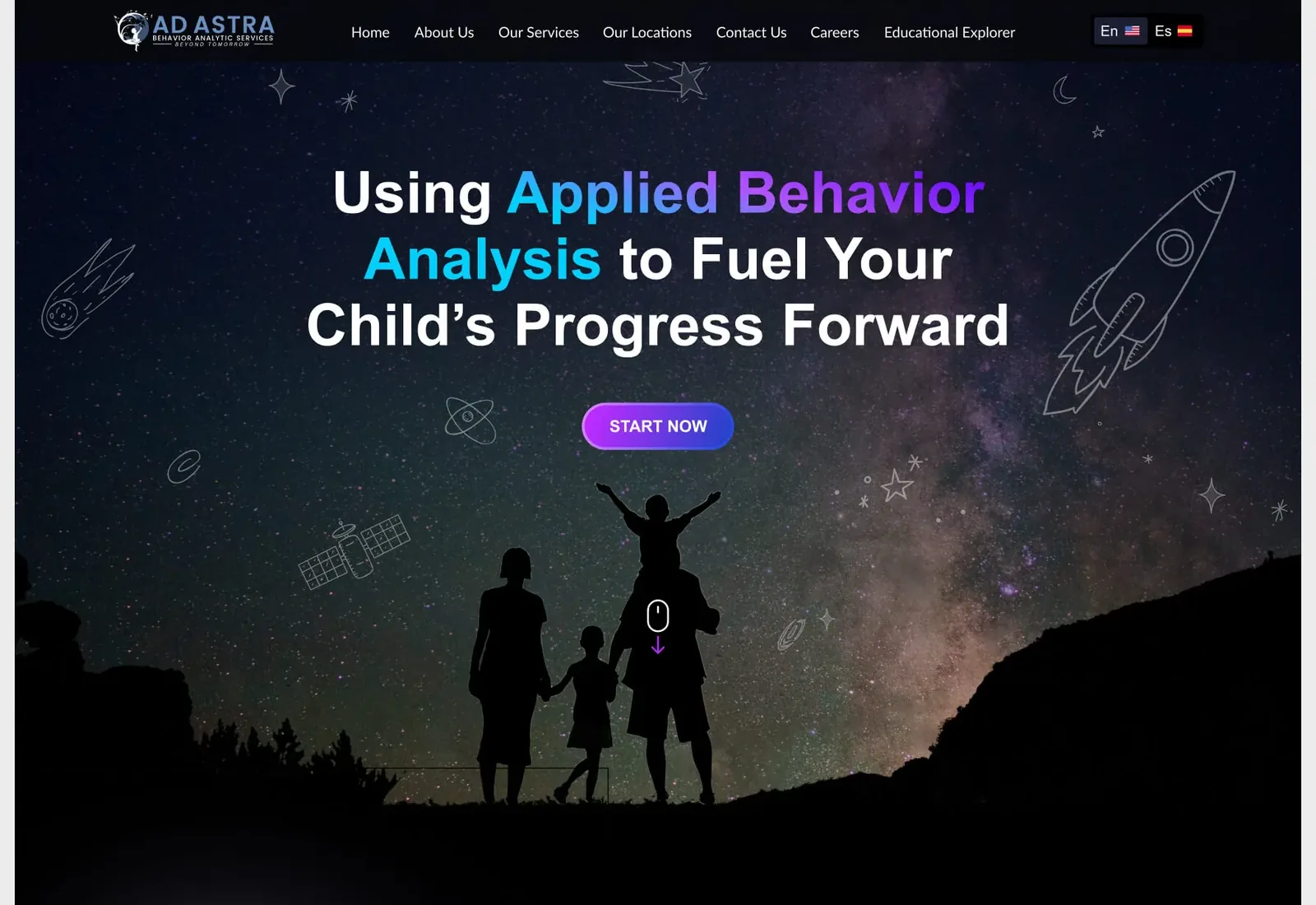 Дизайн Ad Astra Behaviour Analytics — десктоп