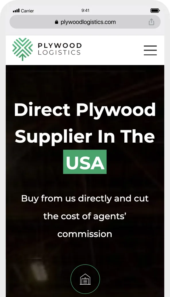 Дизайн Plywood Logistics — мобільна версія